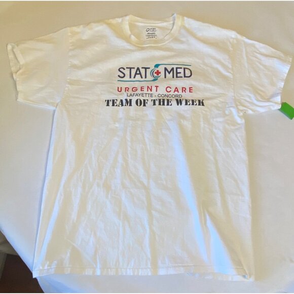 Set Of 3 Gildan Ultra Cotton Graphic T-Shirts In White & Maroon For Men - Picture 9 of 10